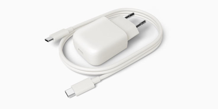 An AC adaptor and a charging cable.