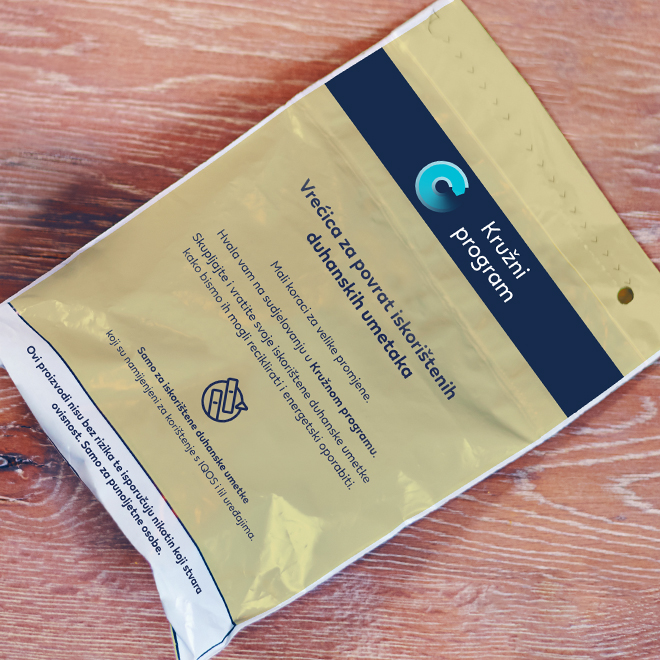 HEETS / TEREA / Fiit used tobacco sticks collection bag on a table