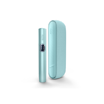 Blue IQOS ILUMA i device and its charger