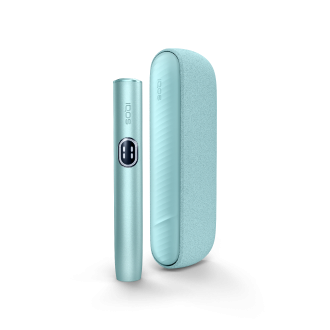 IQOS ILUMA i držač i džepni punjač u svjetloplavoj Breeze Blue boji 