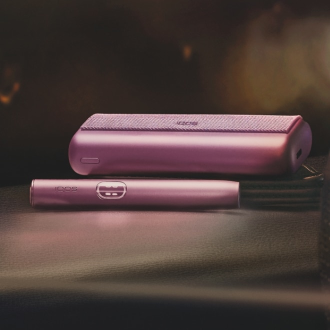 Dark car interior background - IQOS ILUMA i PRIME device