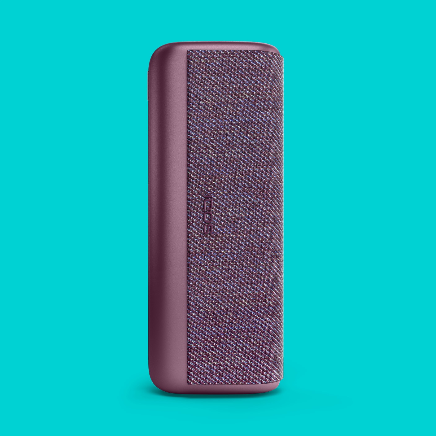 Garnet Red IQOS ILUMA i device on a turquoise background