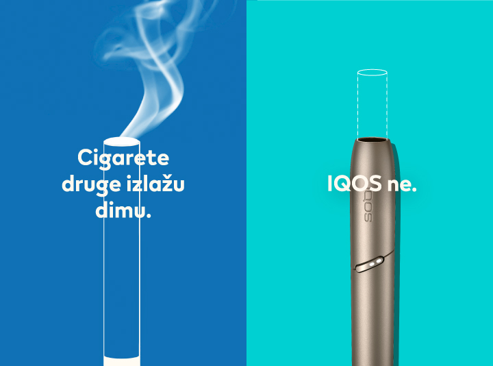 Cigarete druge izlažu dimu - IQOS ne.